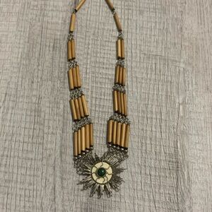 Indian Made Silver Bamboo Necklace